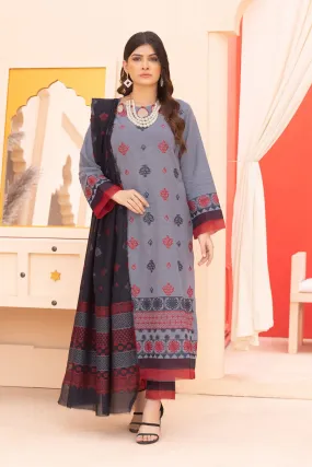 3PC Unstitched Embroidered Khaddar Suit KKE-2274