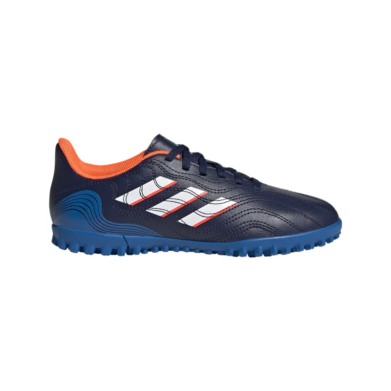 adidas Copa Sense.4 Turf Football Boots - Youth - Navy Blue/White/Blue Rush