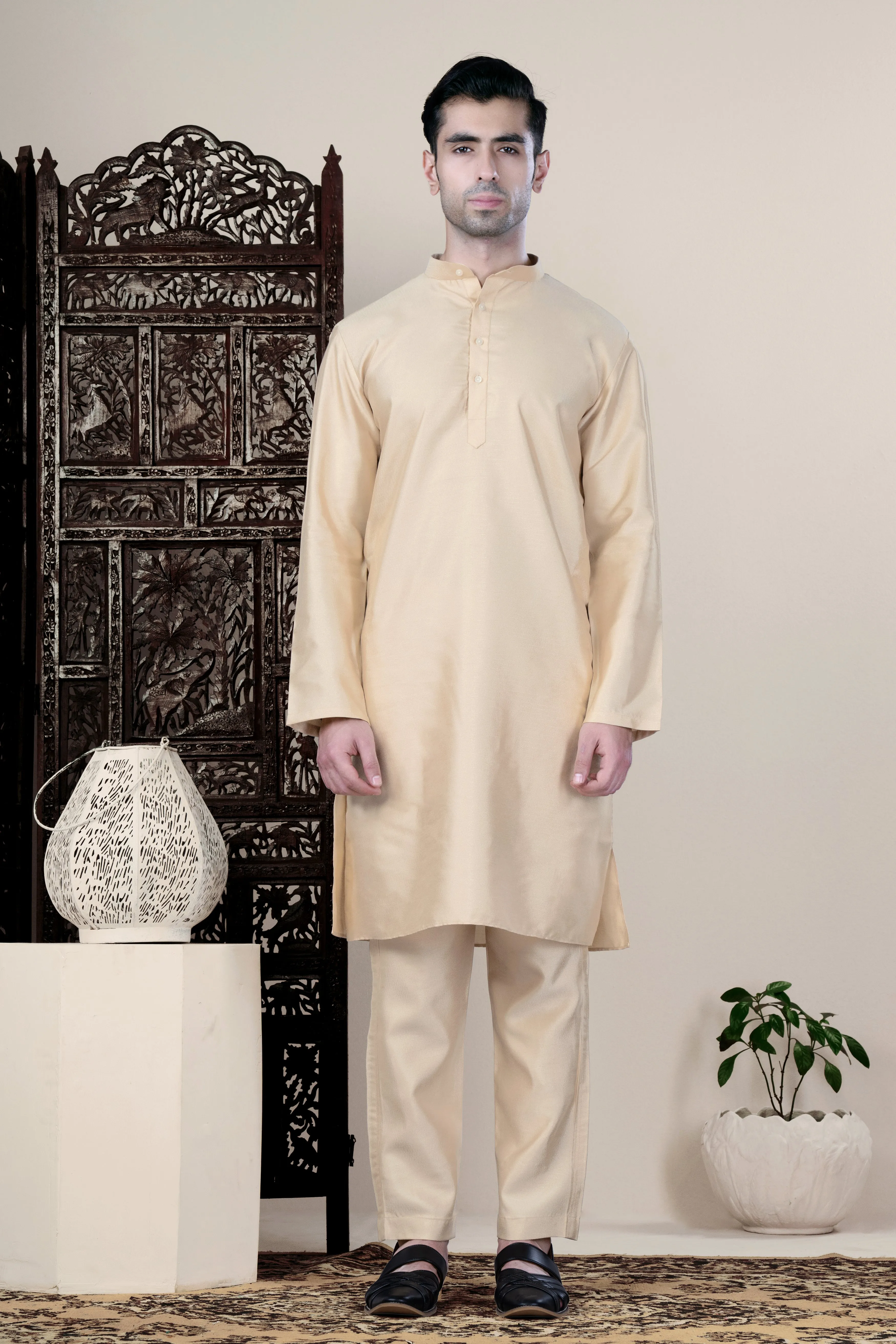 Almond Brown Viscose Pajama F-9303