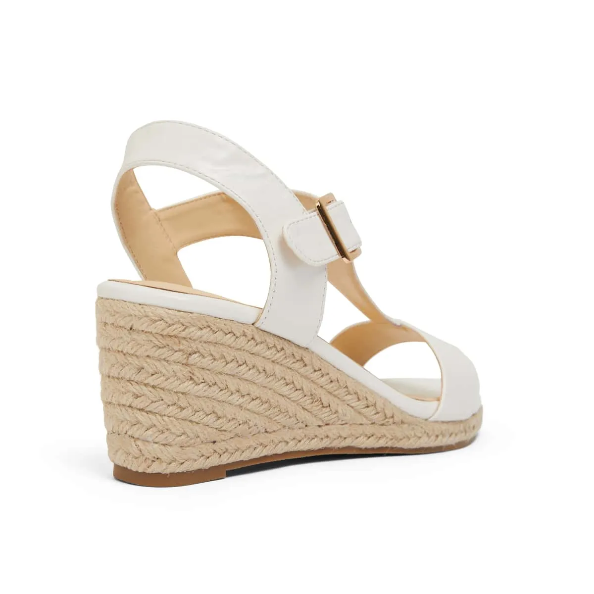 Anchor Espadrille in White Fabric