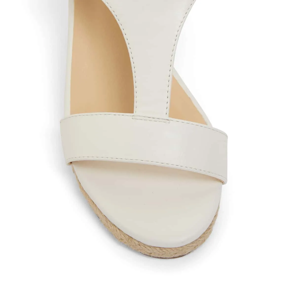 Anchor Espadrille in White Fabric