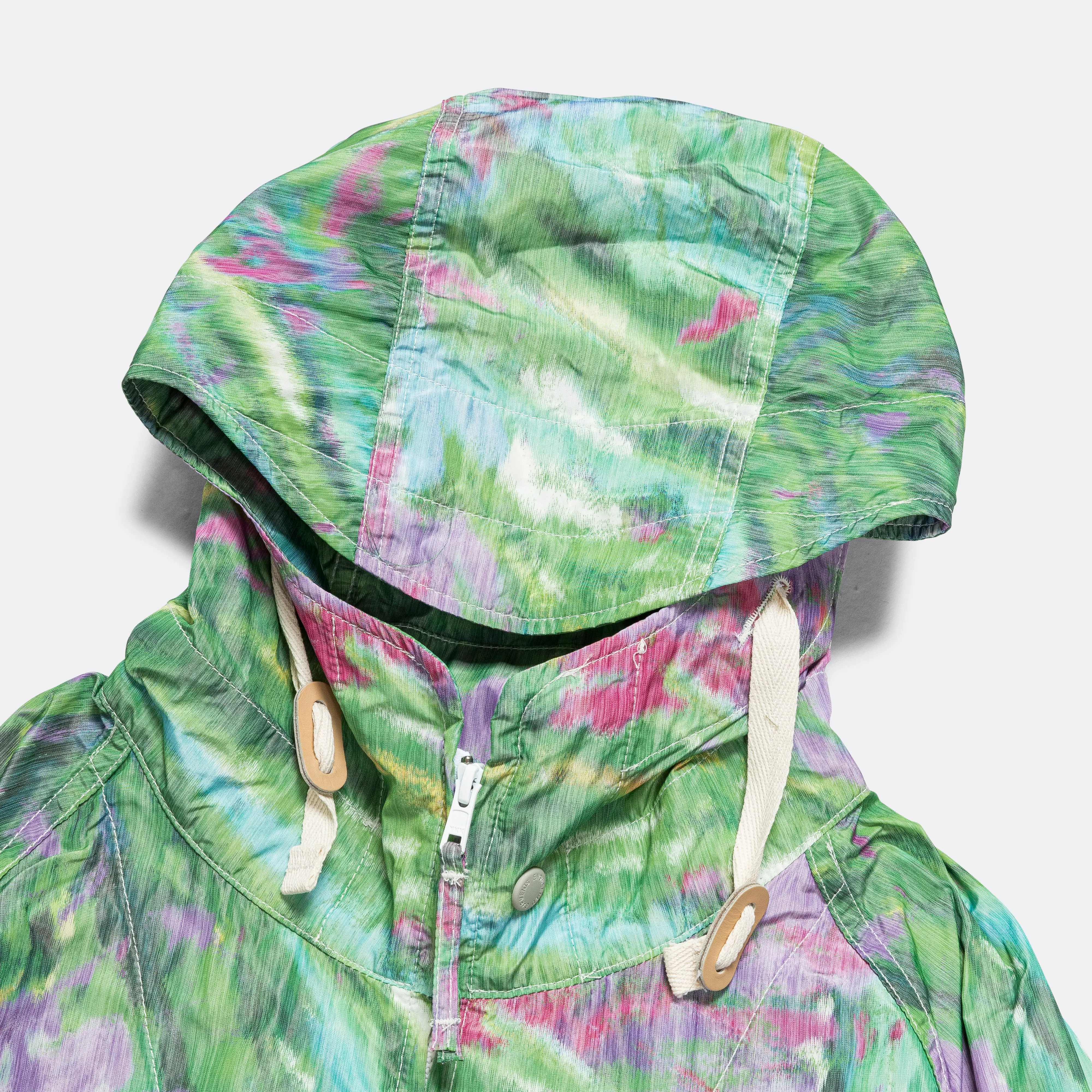 Atlantic Parka - Green Floral Poly Microfibre