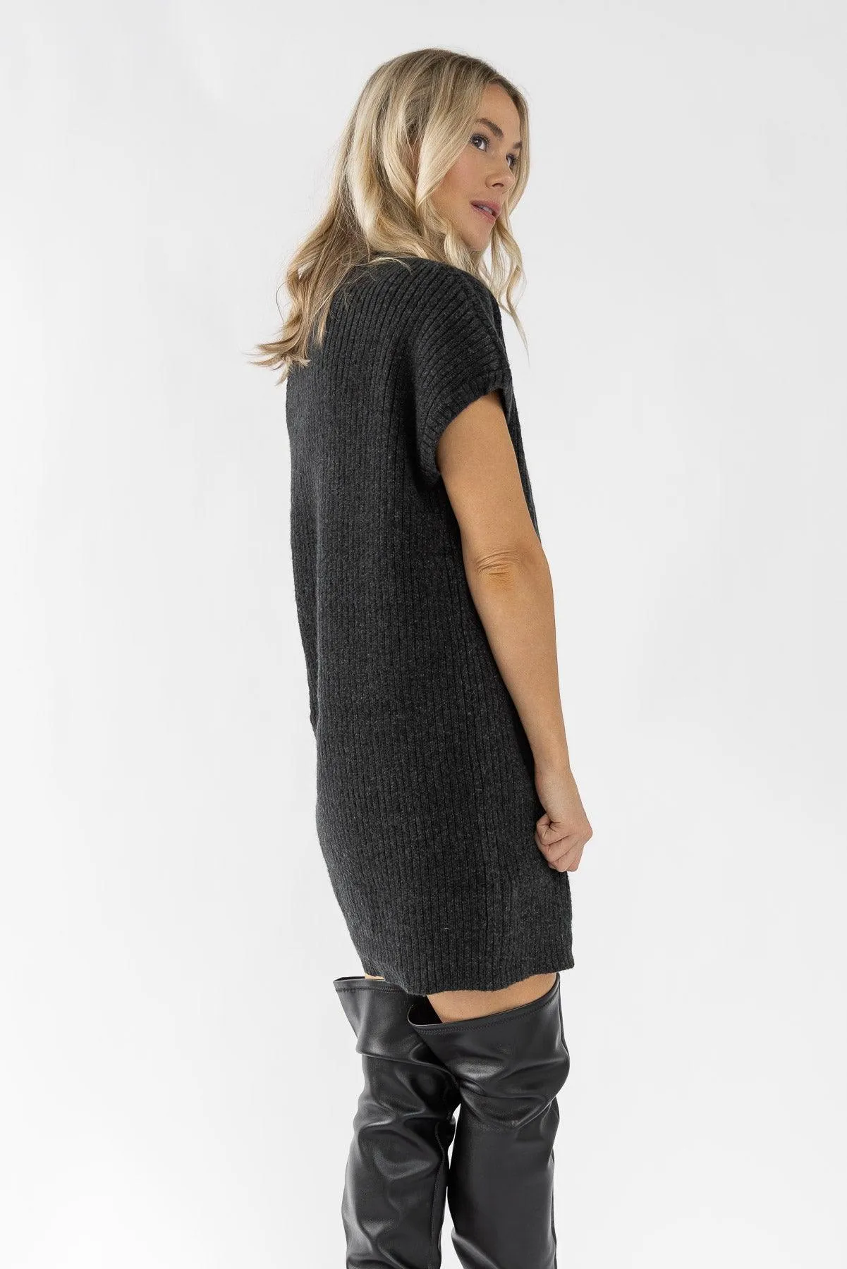 Autumn Ease Black Sweater Dress - Final Sale