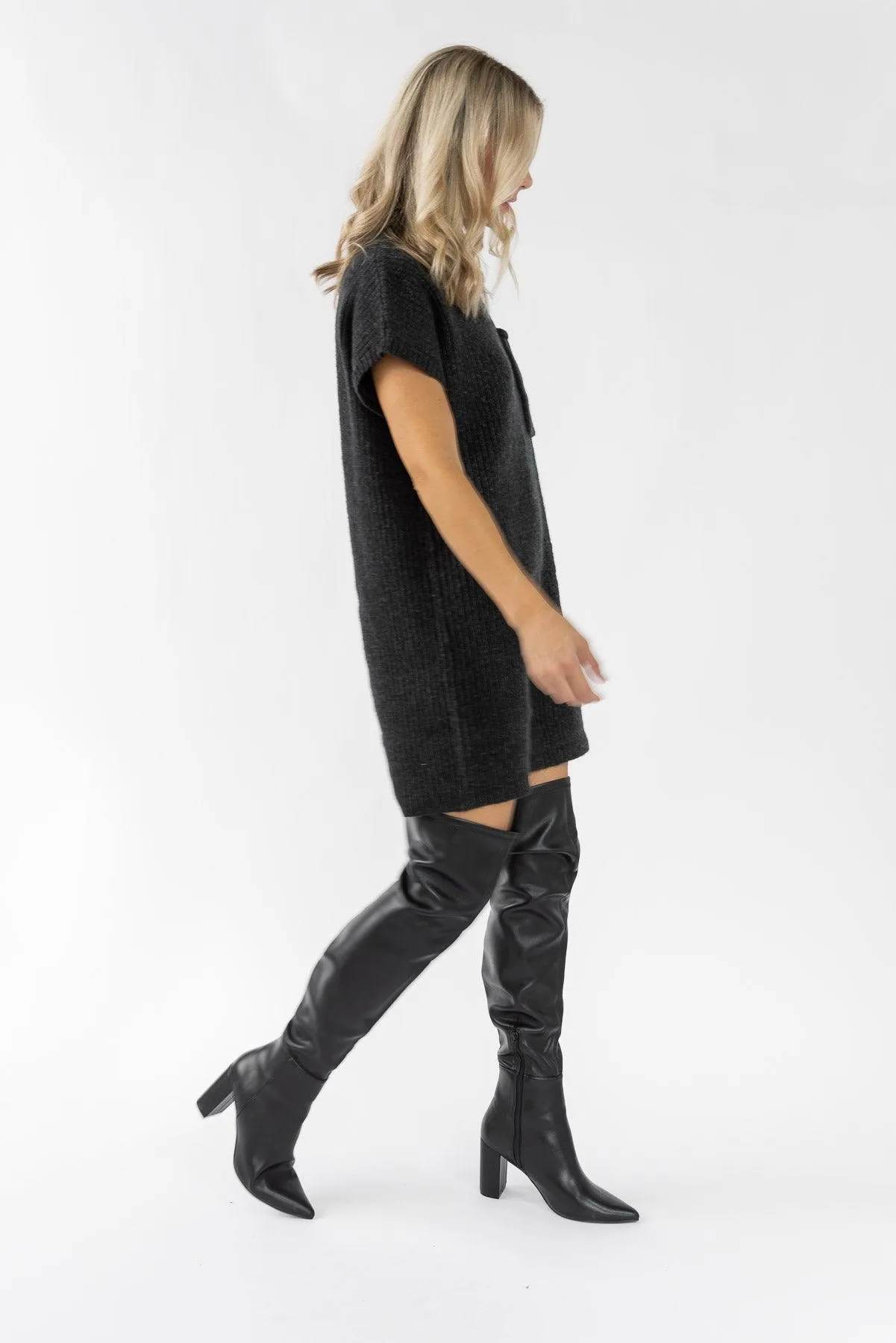 Autumn Ease Black Sweater Dress - Final Sale