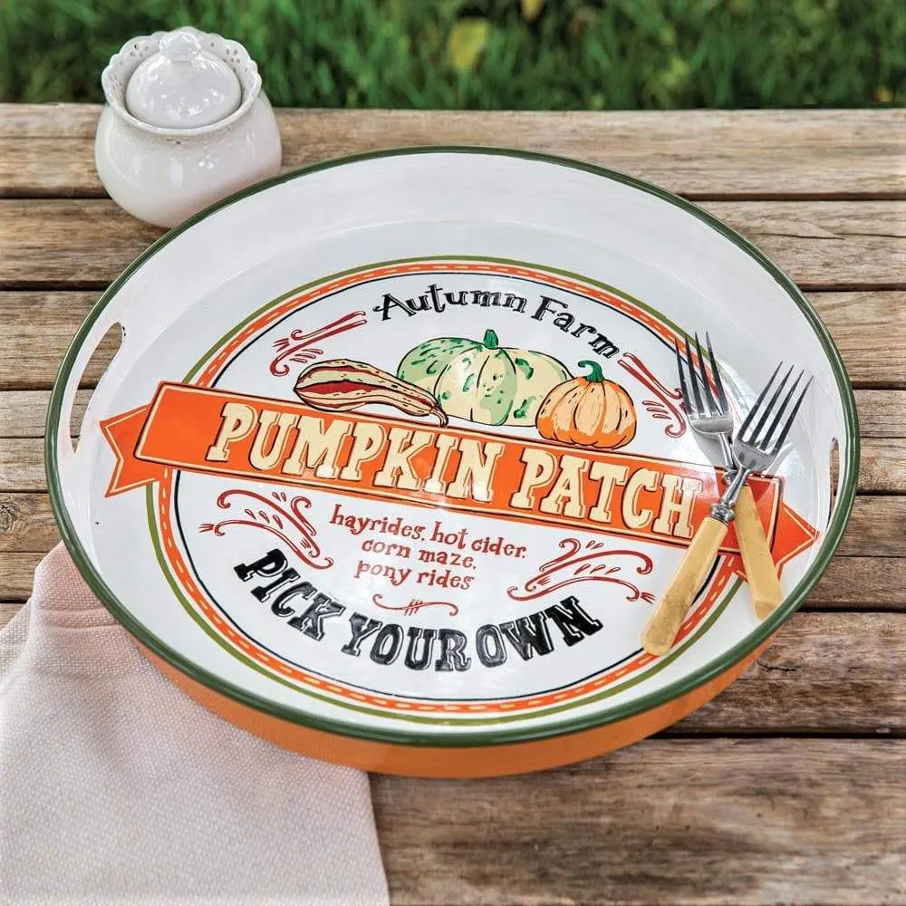 Autumn Farms Enamel Serving Tray