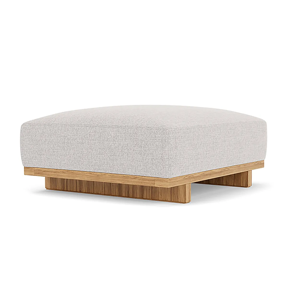 Aya Fabric Ottoman (Oak)