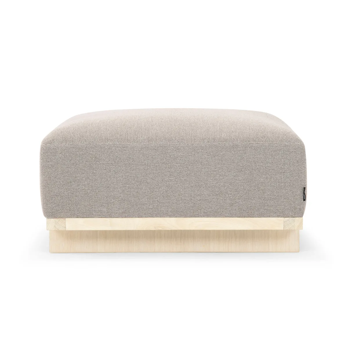 Aya Fabric Ottoman (Oak)