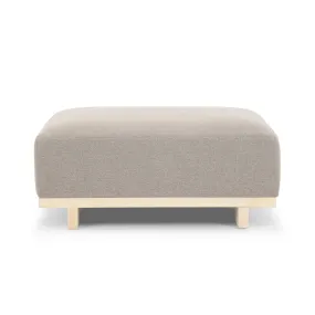 Aya Fabric Ottoman (Oak)