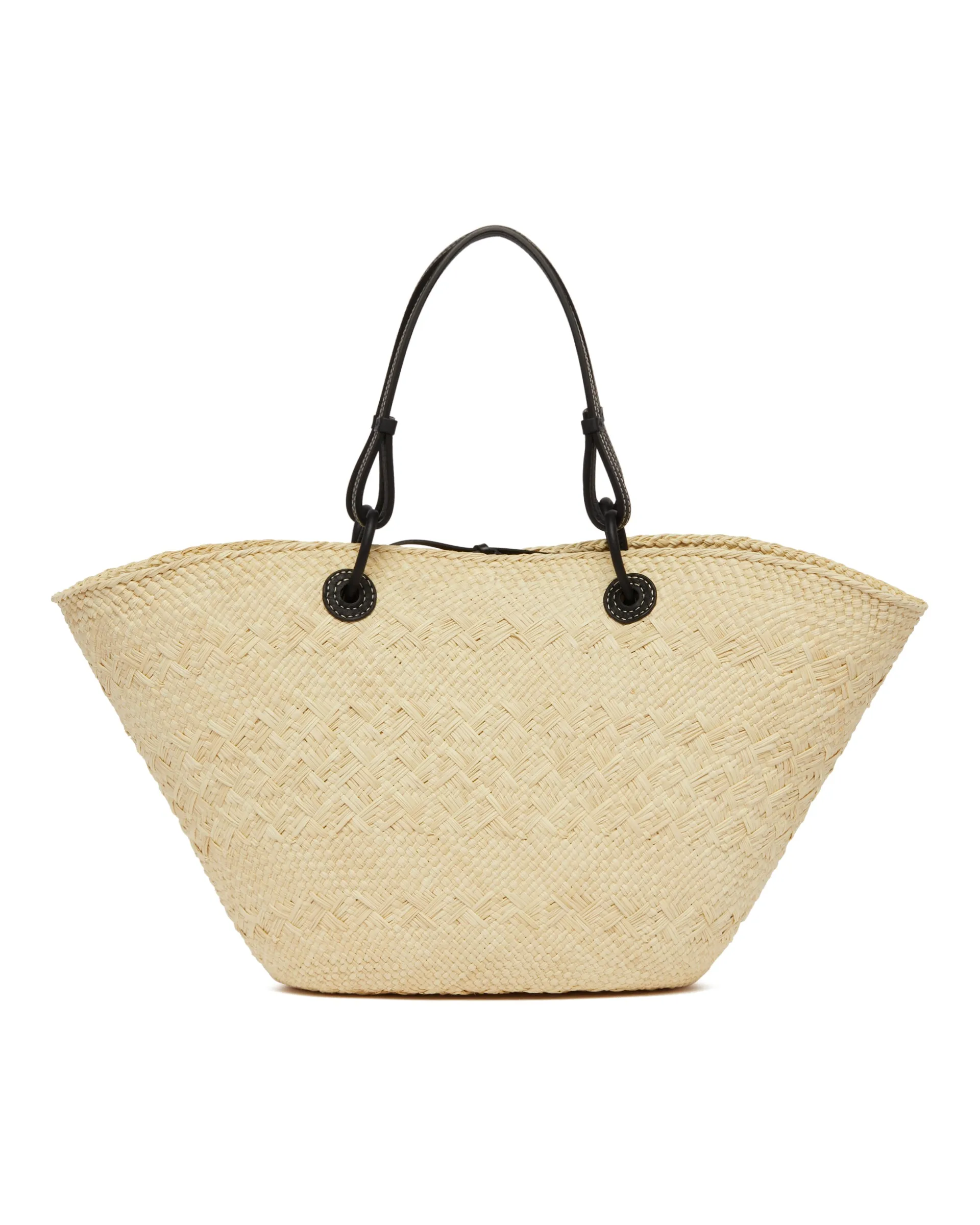 Beige Anagram Basket Bag