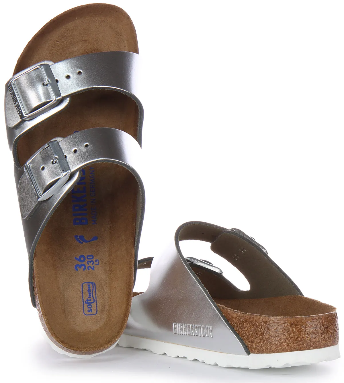 Birkenstock Arizona BS In Silver | Narrow Fit