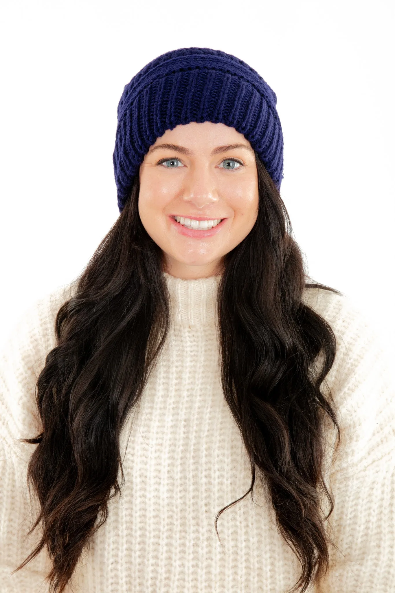 Blue - Cozy Slouchy Beanie