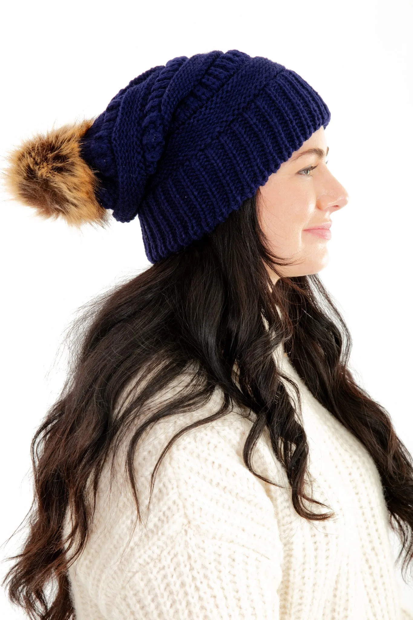 Blue - Cozy Slouchy Beanie