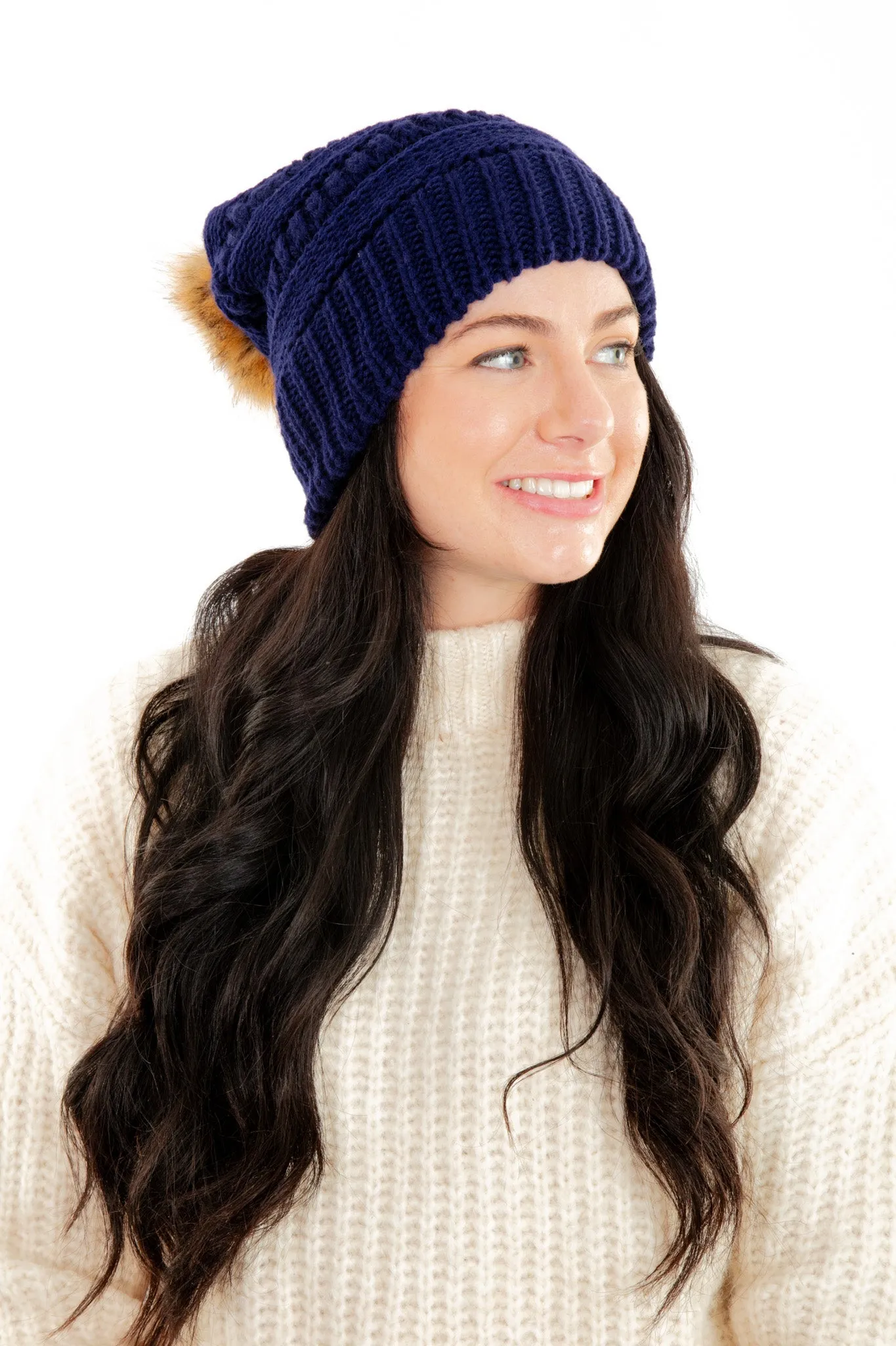 Blue - Cozy Slouchy Beanie