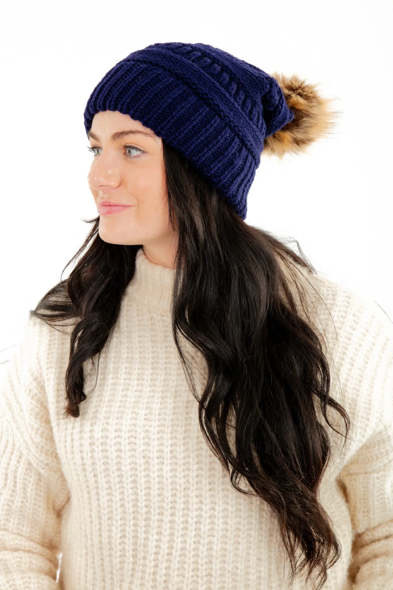 Blue - Cozy Slouchy Beanie