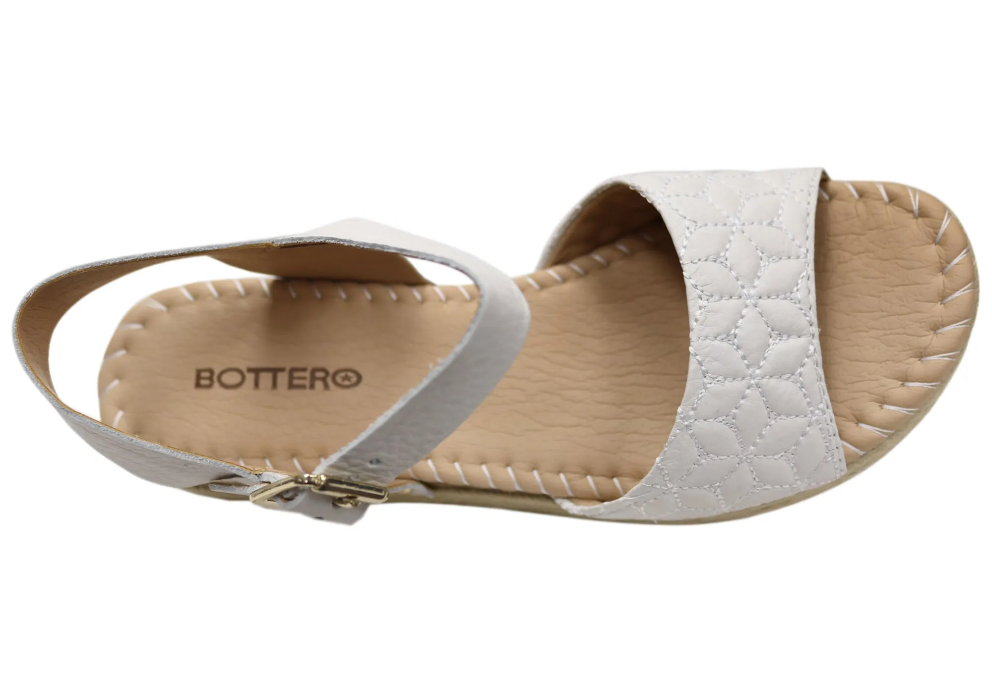 Bottero Corela Womens Comfortable Leather Platform Sandals