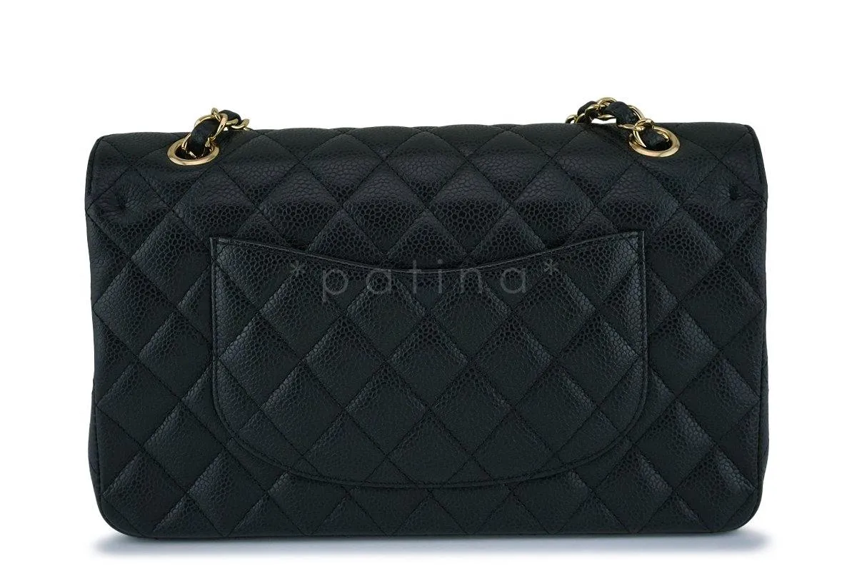 Chanel Black Caviar Classic Medium Double Flap Bag GHW