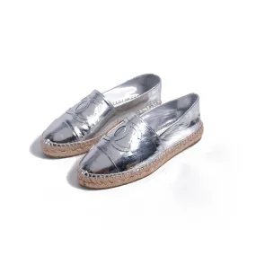 Chanel Metallic Leather CC Espadrilles