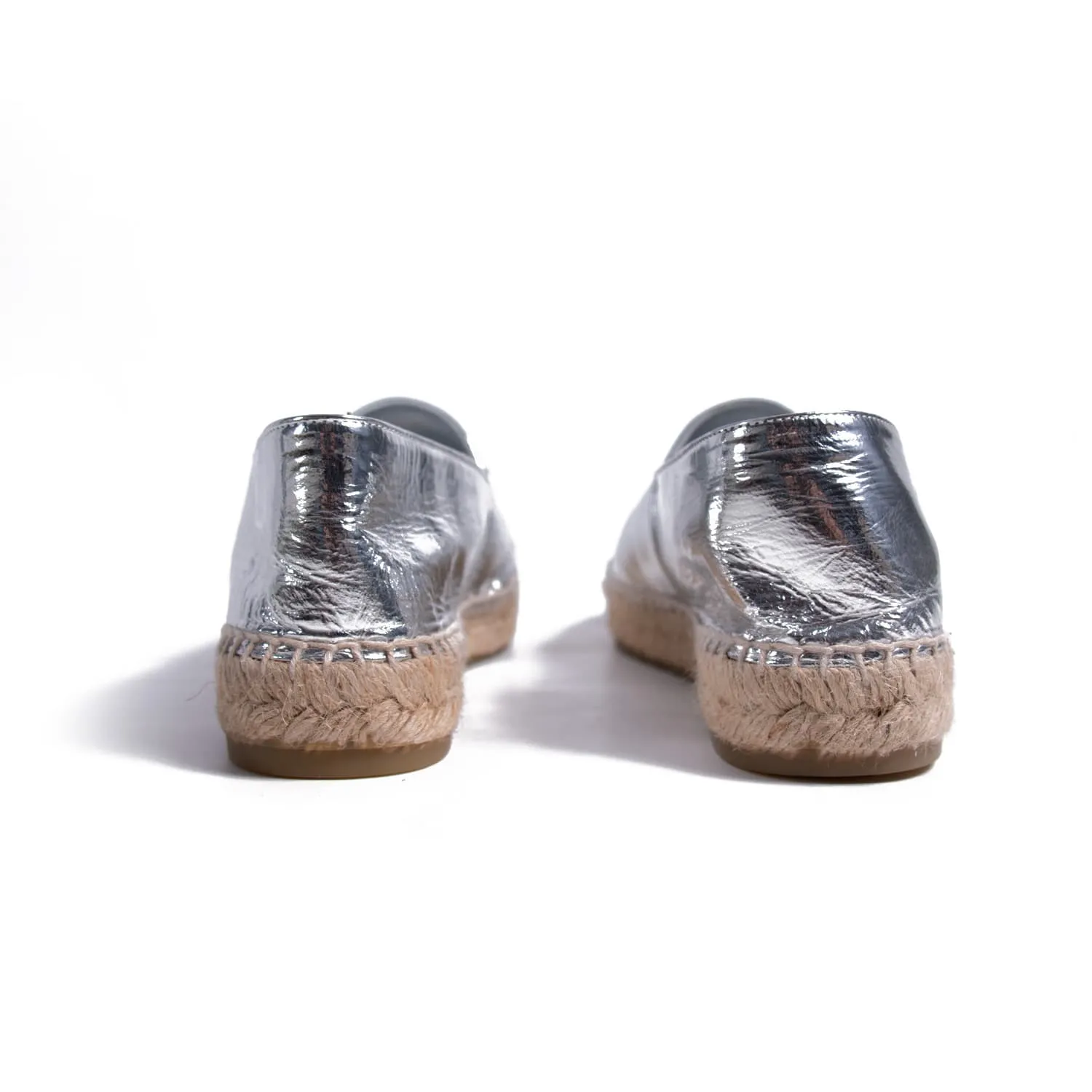 Chanel Metallic Leather CC Espadrilles