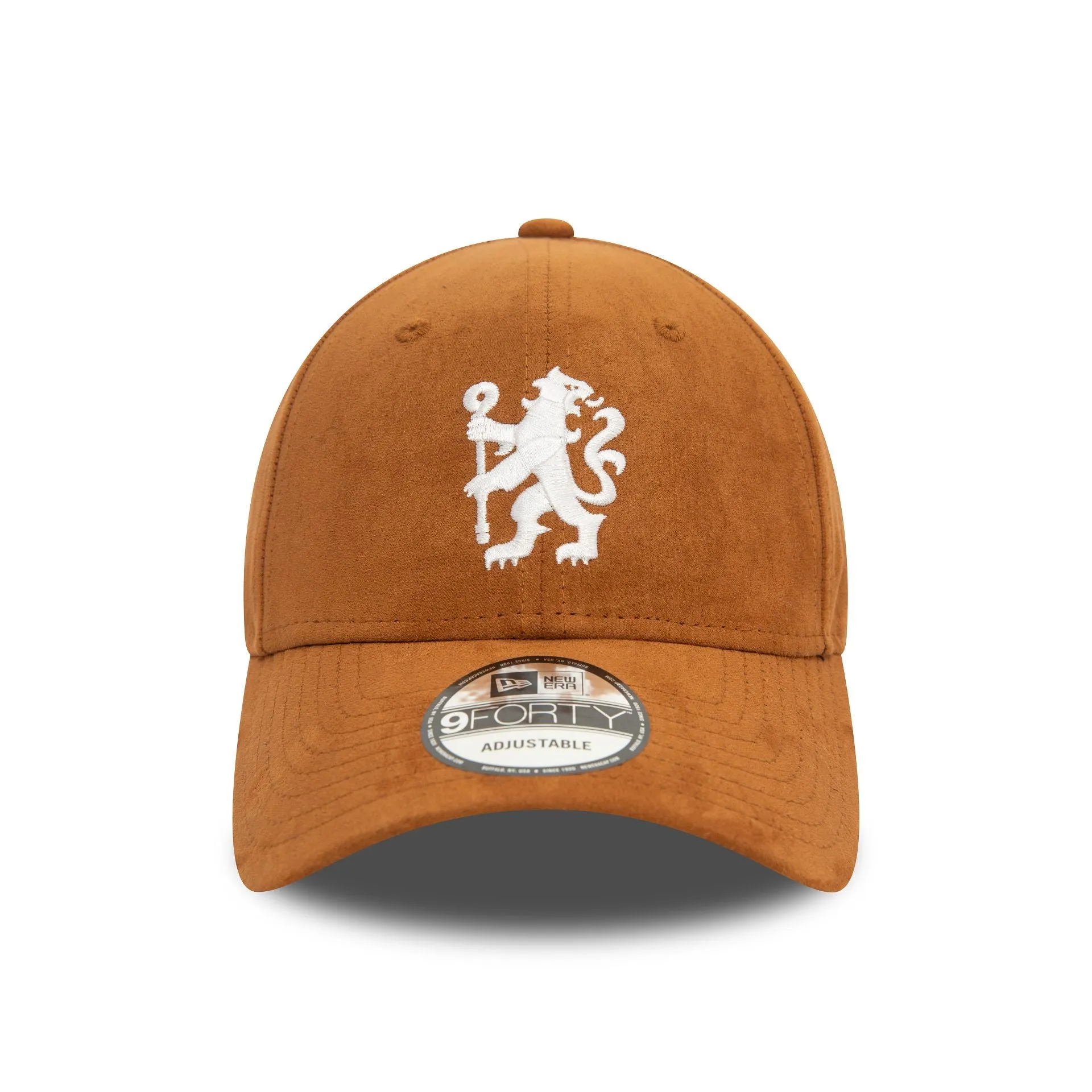 Chelsea FC Lion Crest Faux Suede Dark Brown 9FORTY Adjustable Cap