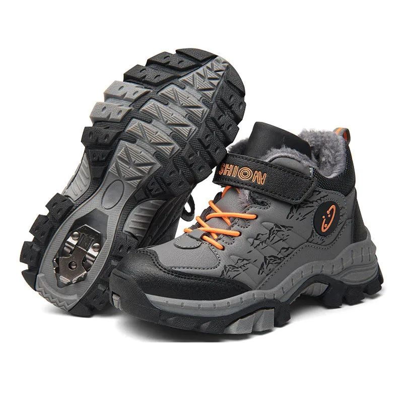 Children's Warm Cotton Shoes Large Hiking Kids Shoes