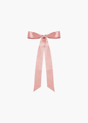 Darla Bow Barrette -- Blush