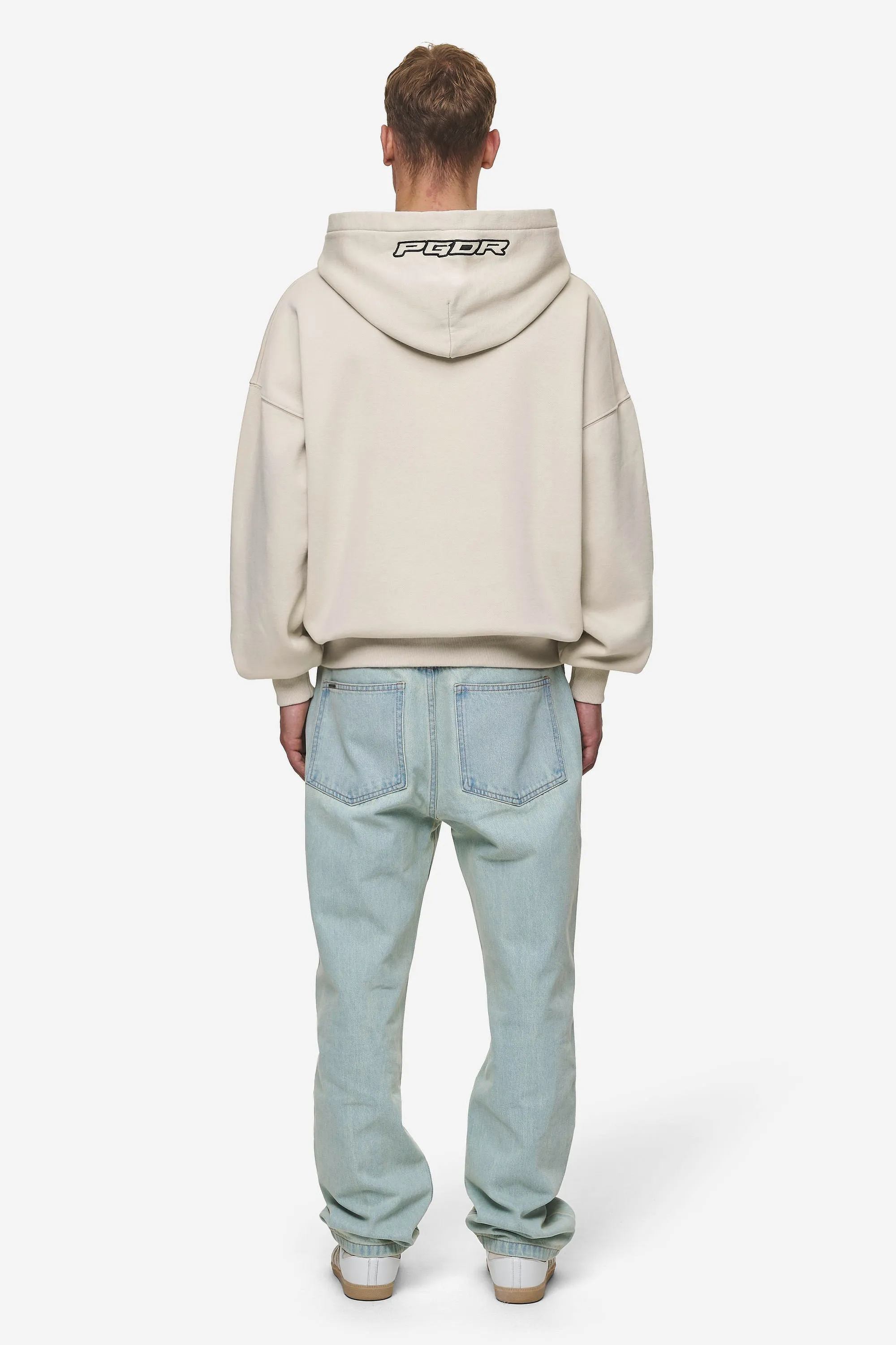 Duan Boxy Hoodie Washed Light Beige