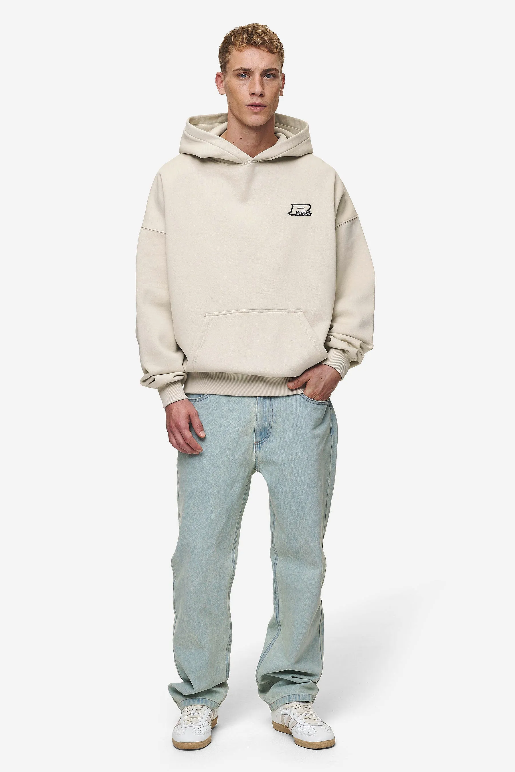 Duan Boxy Hoodie Washed Light Beige