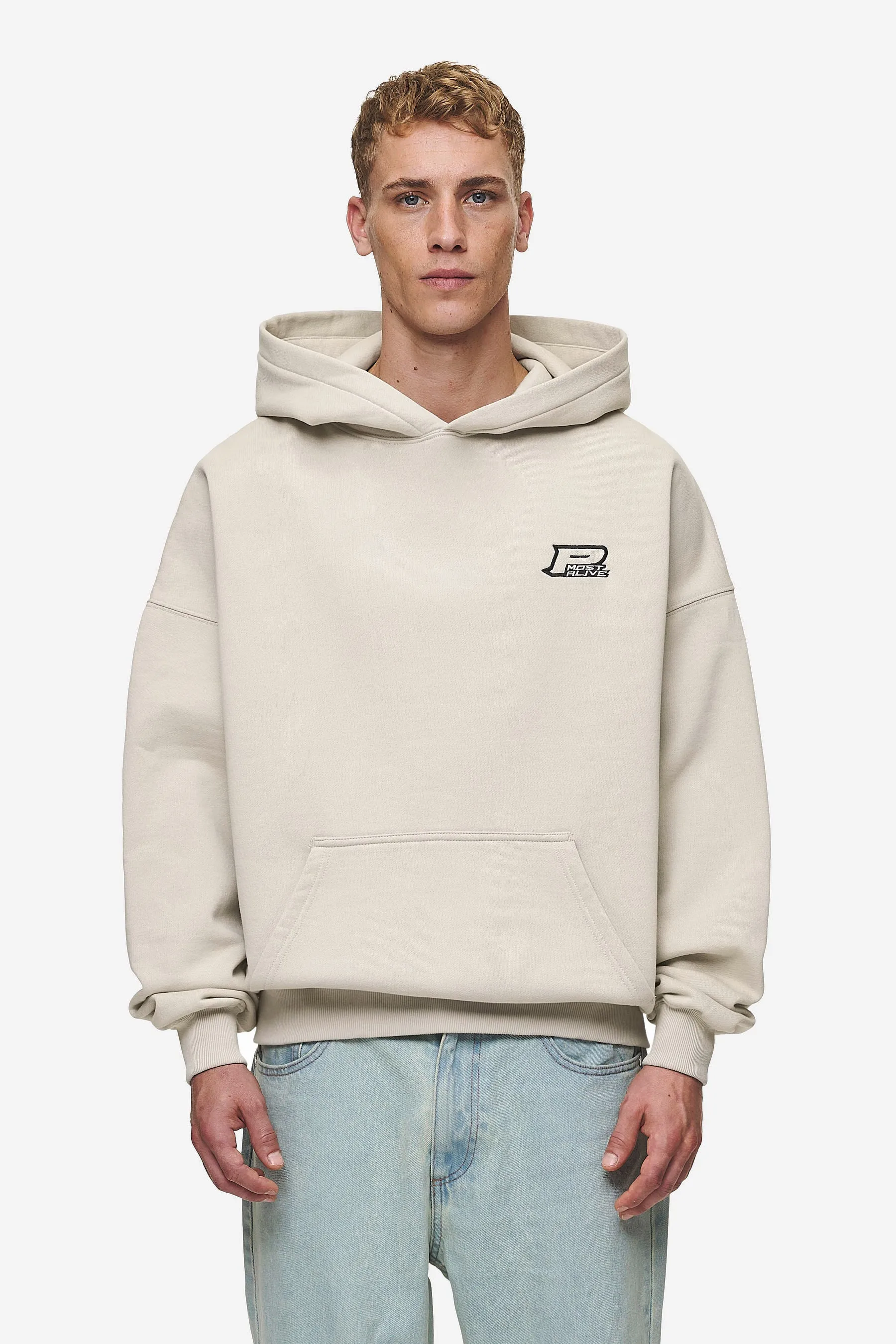 Duan Boxy Hoodie Washed Light Beige