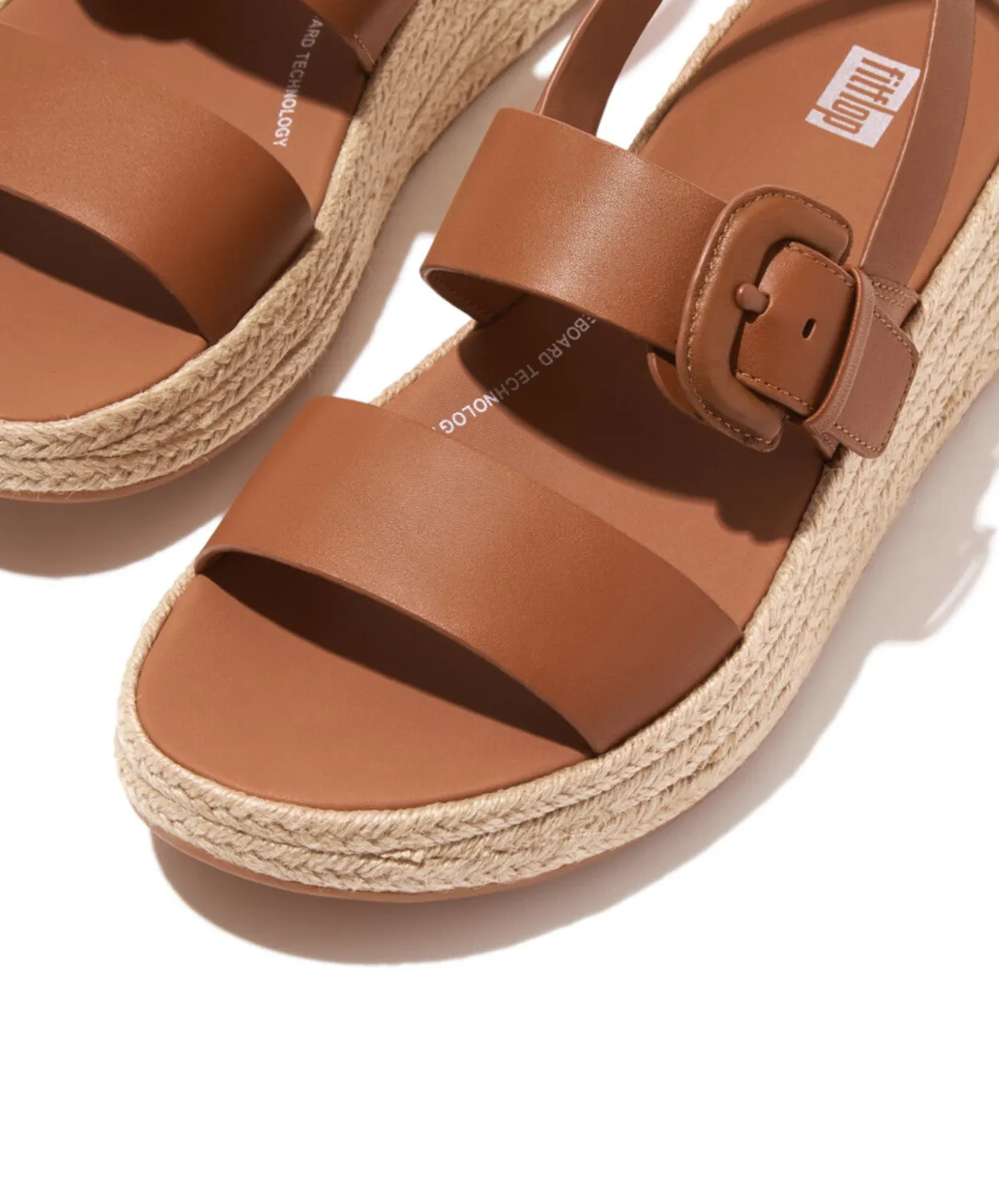 Fitflop F-Mode Espadrille Bucke L Flatform Sandals Tan