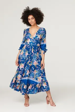 Floral Empire Tiered Maxi Dress