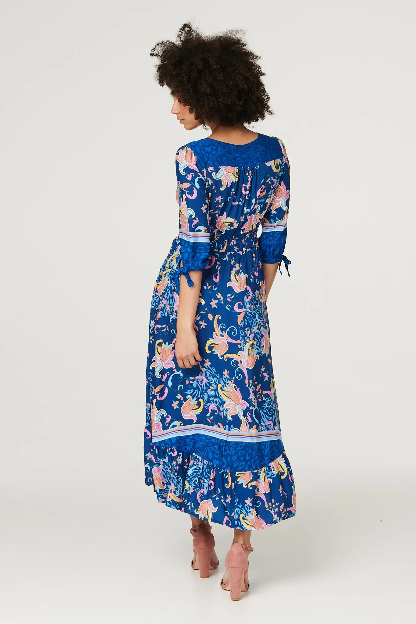 Floral Empire Tiered Maxi Dress