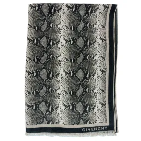 Givenchy Scarf Snakeskin Beige Black - Women Shawl