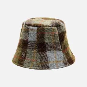 HARRIS TWEED CIRCLE LOGO BUCKET HAT