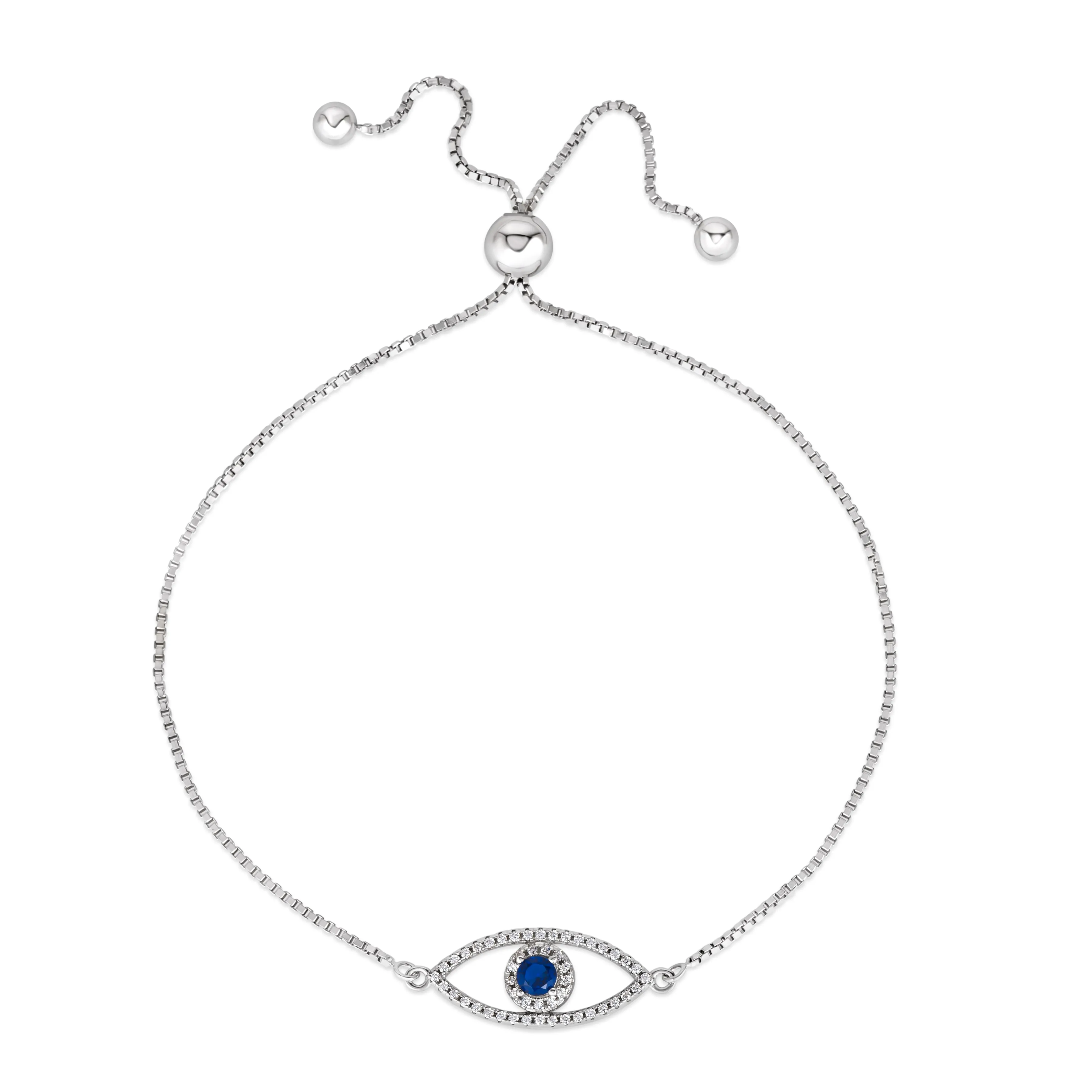 House of Zuckerman 27 Sapphire Blue Eye Bolo Bracelet