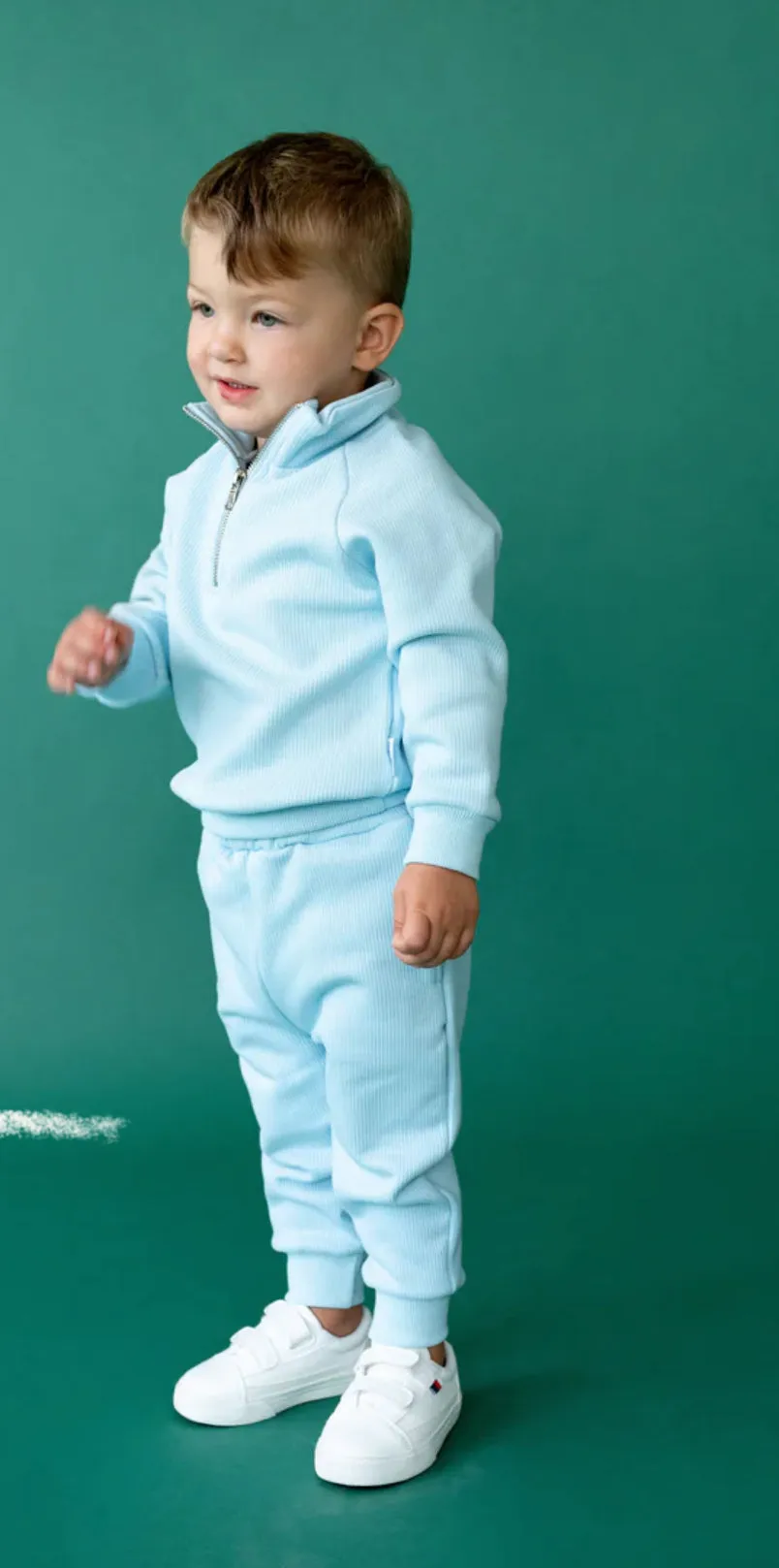 Ice blue Children’s Thick Ribbed Tracksuit