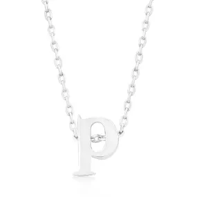 Initial P Silver Pendant