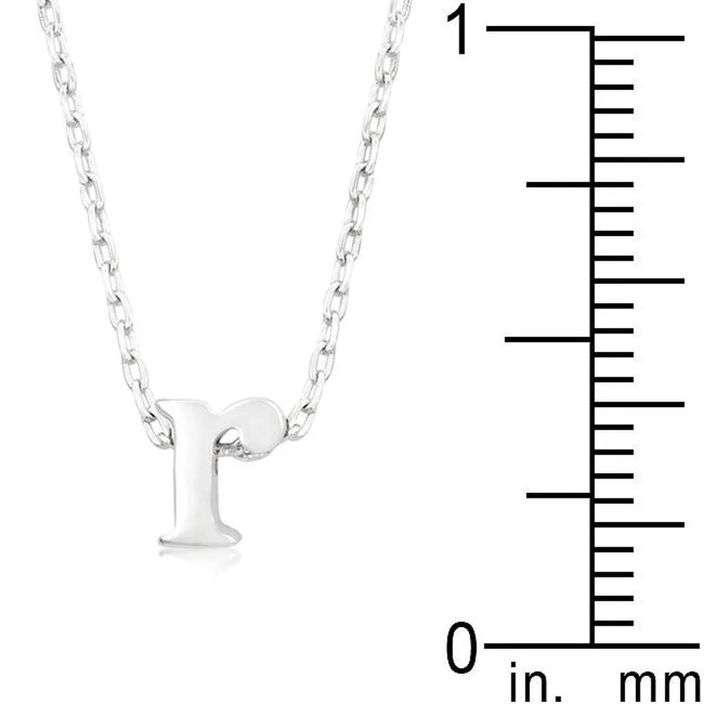 Initial R Silver Pendant