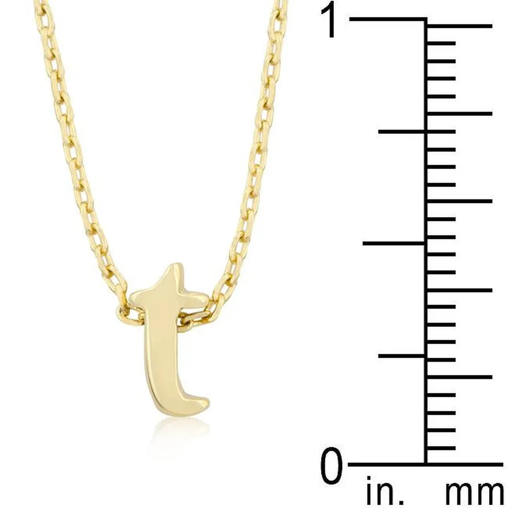 Initial T Gold Pendant