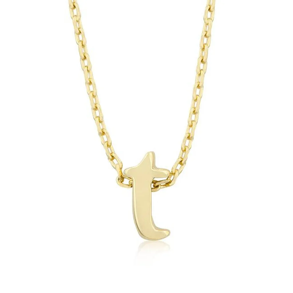 Initial T Gold Pendant