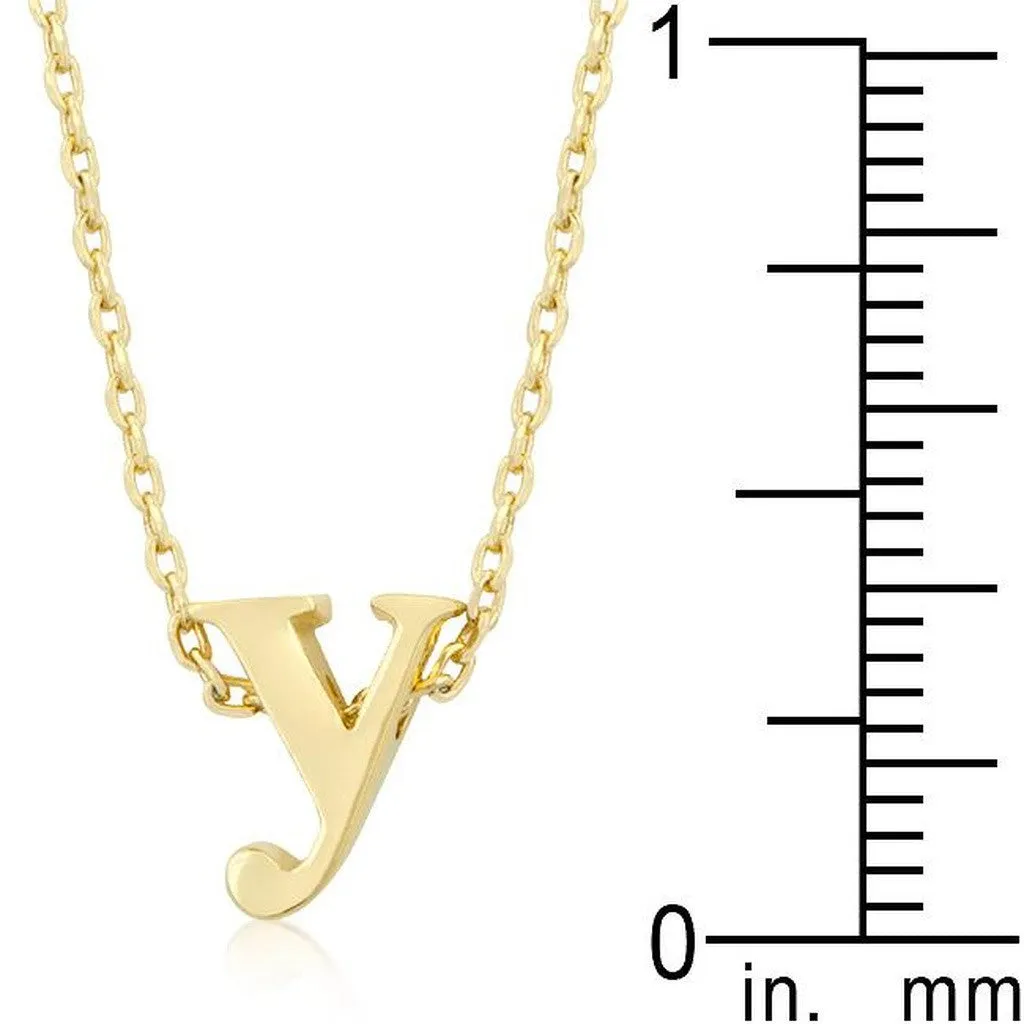 Initial Y Gold Pendant