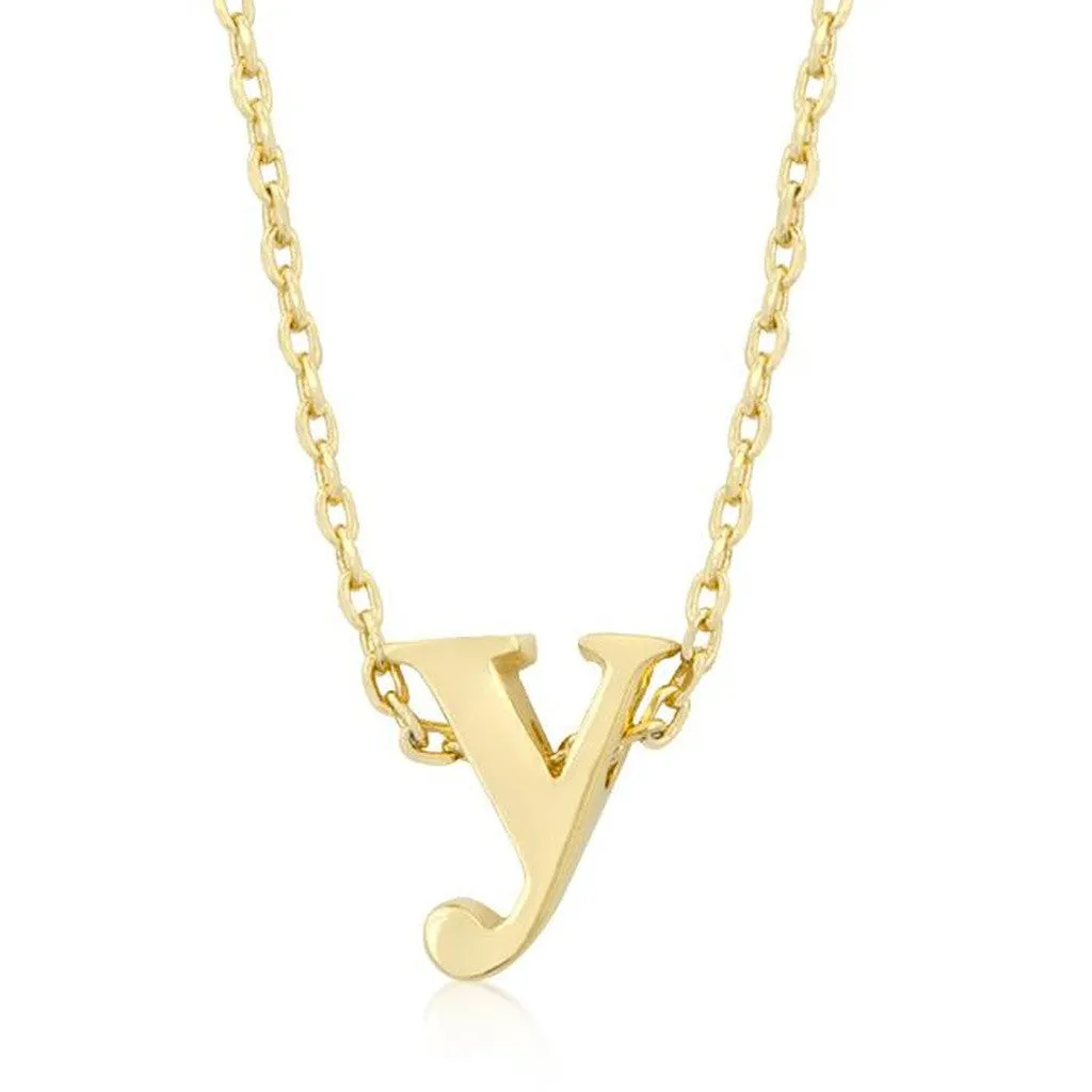 Initial Y Gold Pendant