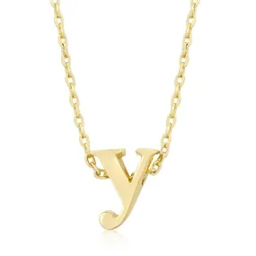 Initial Y Gold Pendant