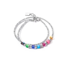 Joyful Colours Wrap bracelet silver rainbow