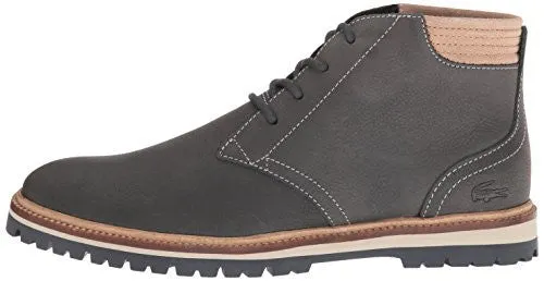 LACOSTE MEN'S MONTBARD 416 1 FASHION SNEAKER CHUKKA BOOT, DARK GREY, 10 M US