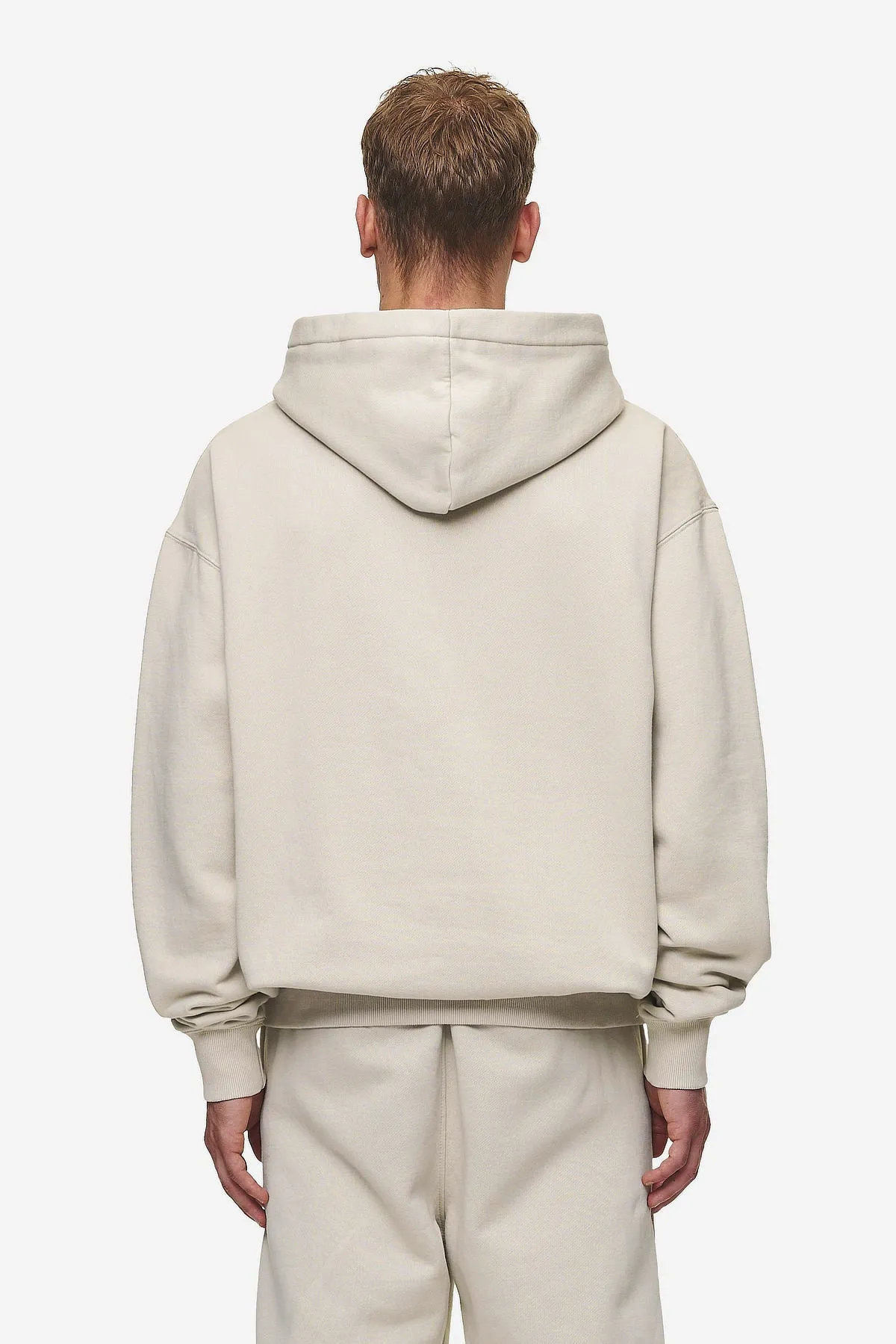 Logo Oversized Hoodie Washed Light Beige