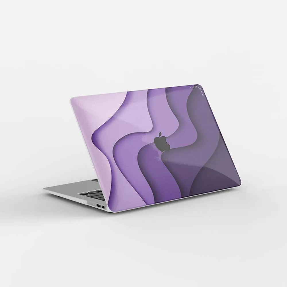 Macbook Case - Purple Wavy Elegant