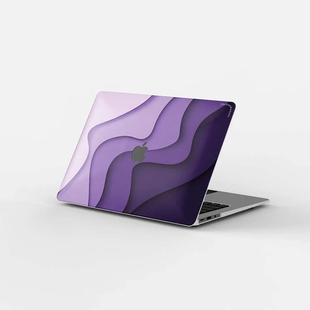 Macbook Case - Purple Wavy Elegant