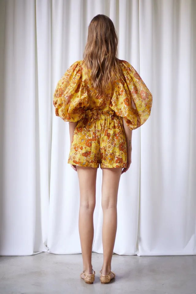 Maeva Shorts Yellow Bloom - The Label Edition