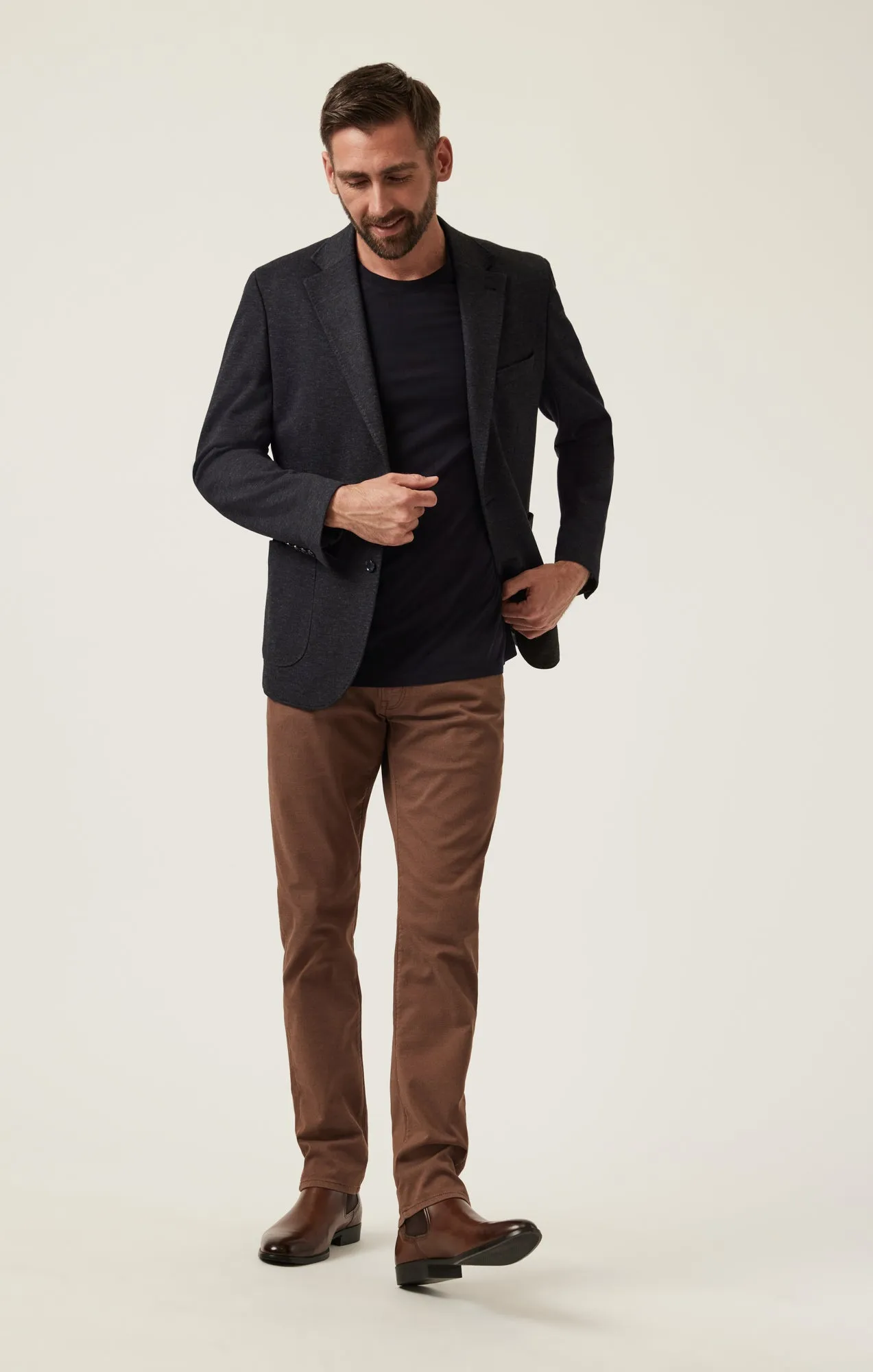 Matteo Heather Knit Blazer In Anthracite