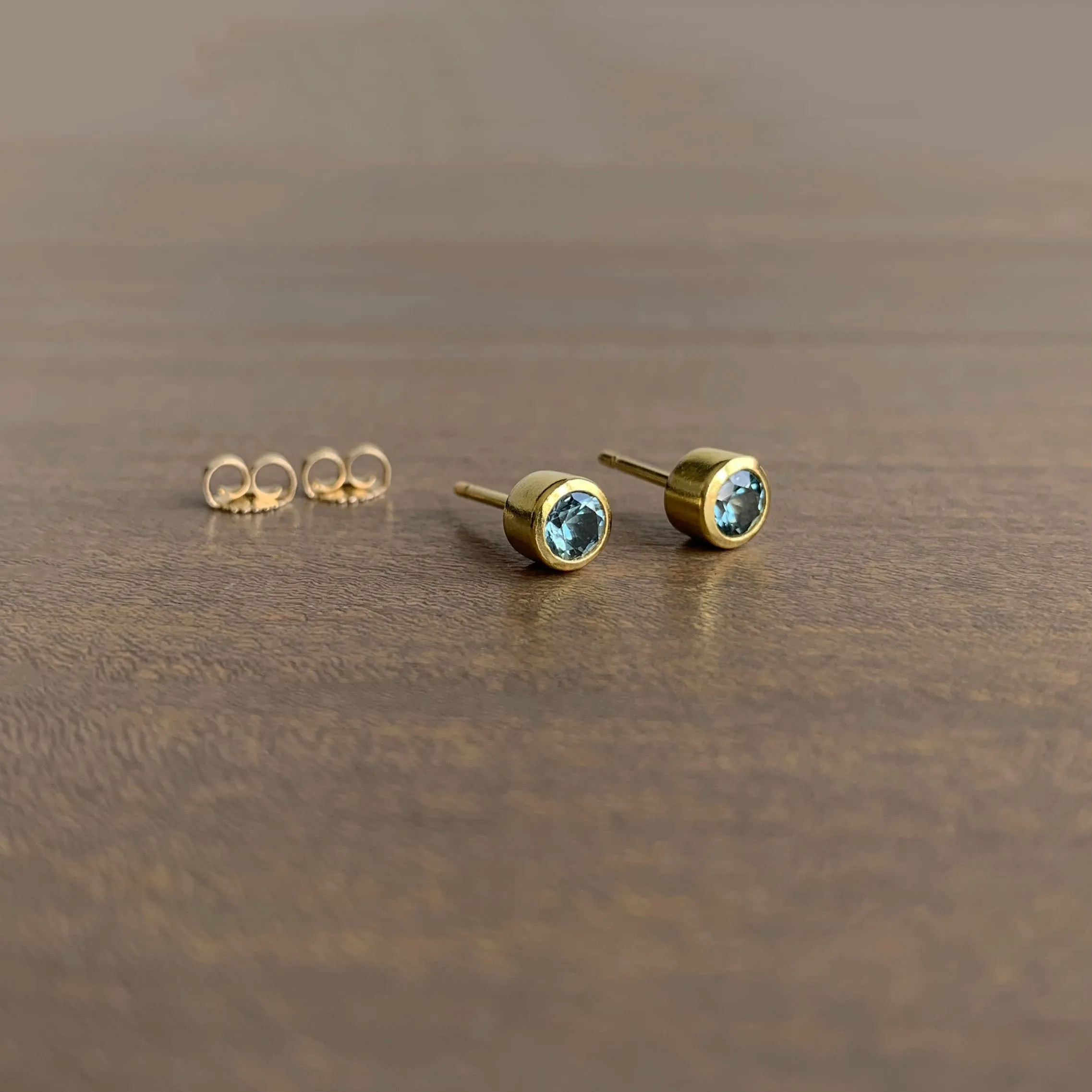 Montana Sapphire Round Stud Earrings